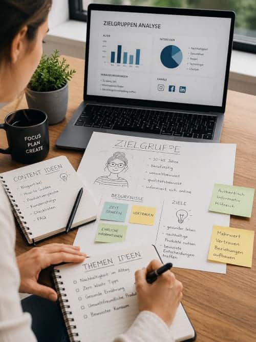 Content Marketing Agentur analysiert Zielgruppe und Content Ideen