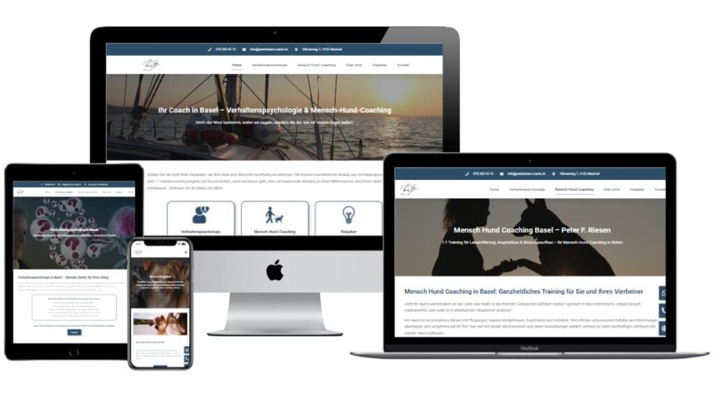 Coaching-Website von Peter Riesen im modernen responsiven Design
