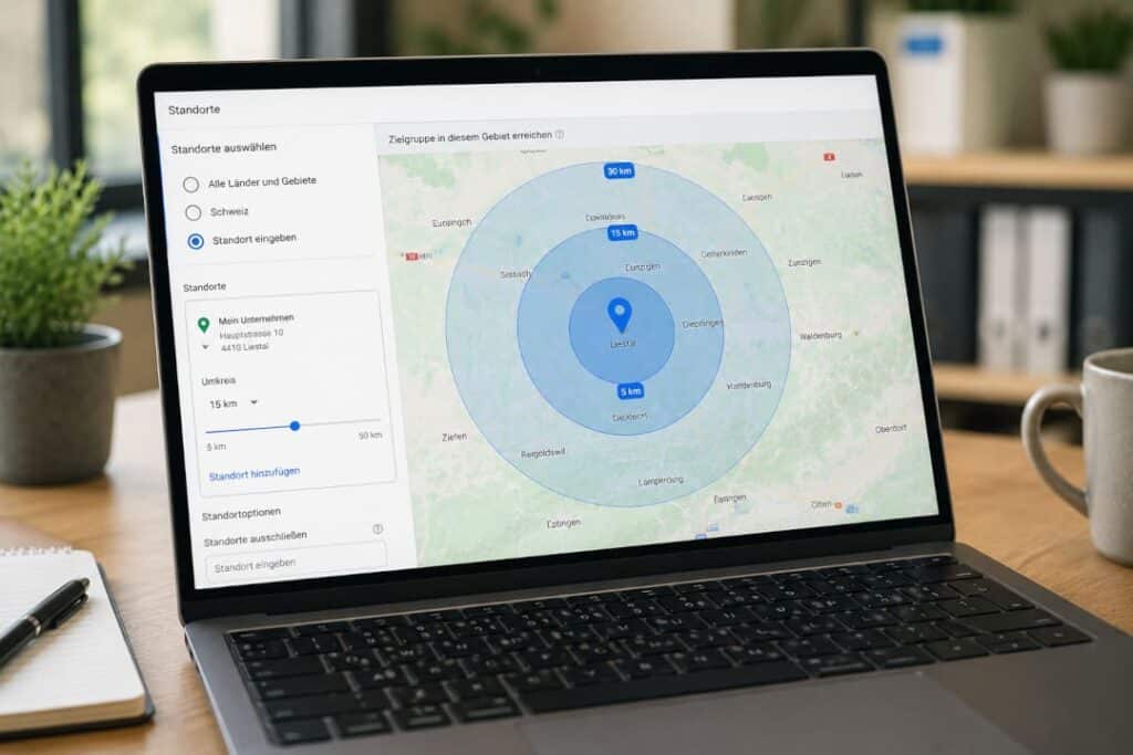 Standort- und Radius-Targeting bei Google Ads für lokale Unternehmen