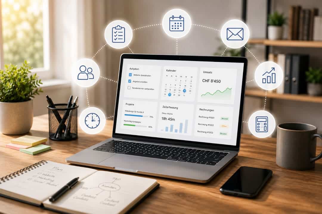 Moderne digitale Tools für Selbstständige zur Organisation, Kommunikation, Buchhaltung und Produktivität