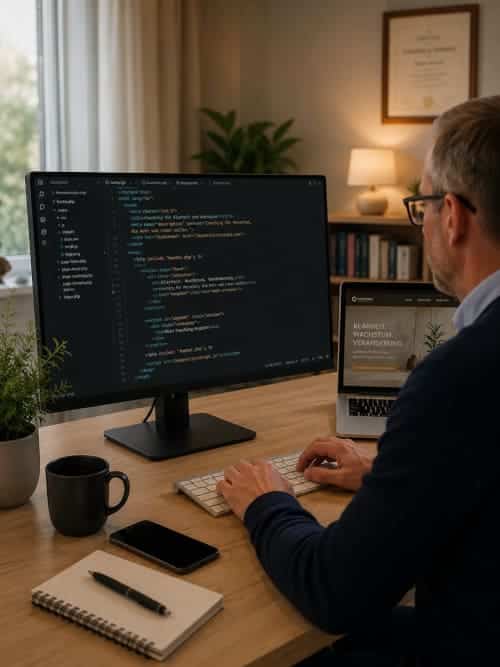 Technische Umsetzung einer modernen Website für Coaches mit professioneller Entwicklung und Optimierung